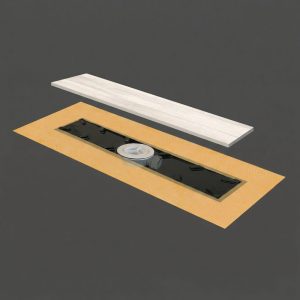 Revestech LINEAR LEVEL 90 × 10 – nevidna tuš kanaleta