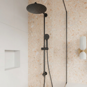 NP75-TRV7U-BL termostatski tuš set črn