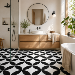 PETALO Bianco/Nero 20 x 20