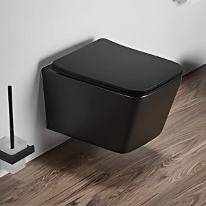 WC školjka viseča PIANO Rimless mat črna