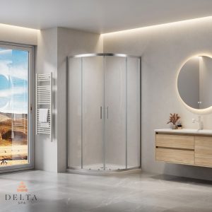 Polkrožna tuš kabina DELTA SPA SLIDE 90 × 90