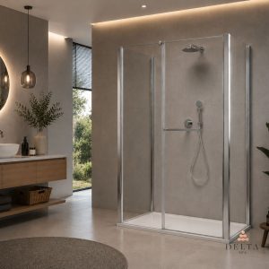 Tristranska tuš kabina DELTA SPA GRACE 100×105×100 krom